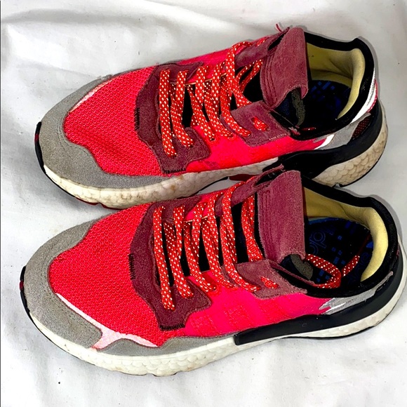 Adidas night jogger boost pink gray size 4 1/2 - Picture 2 of 10